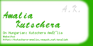 amalia kutschera business card